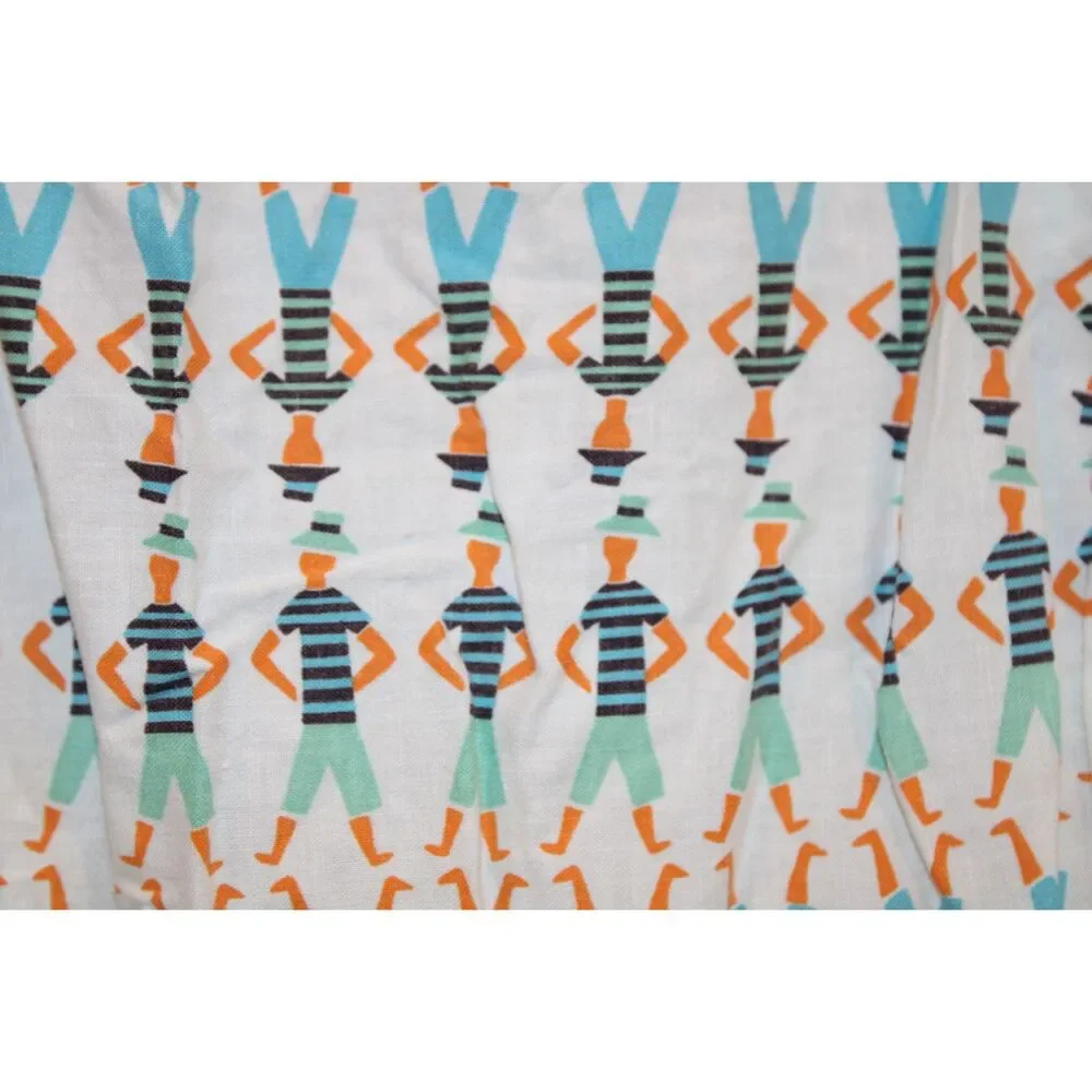 Basila 50's 60's vintage summer tiered dress tie straps fits like small